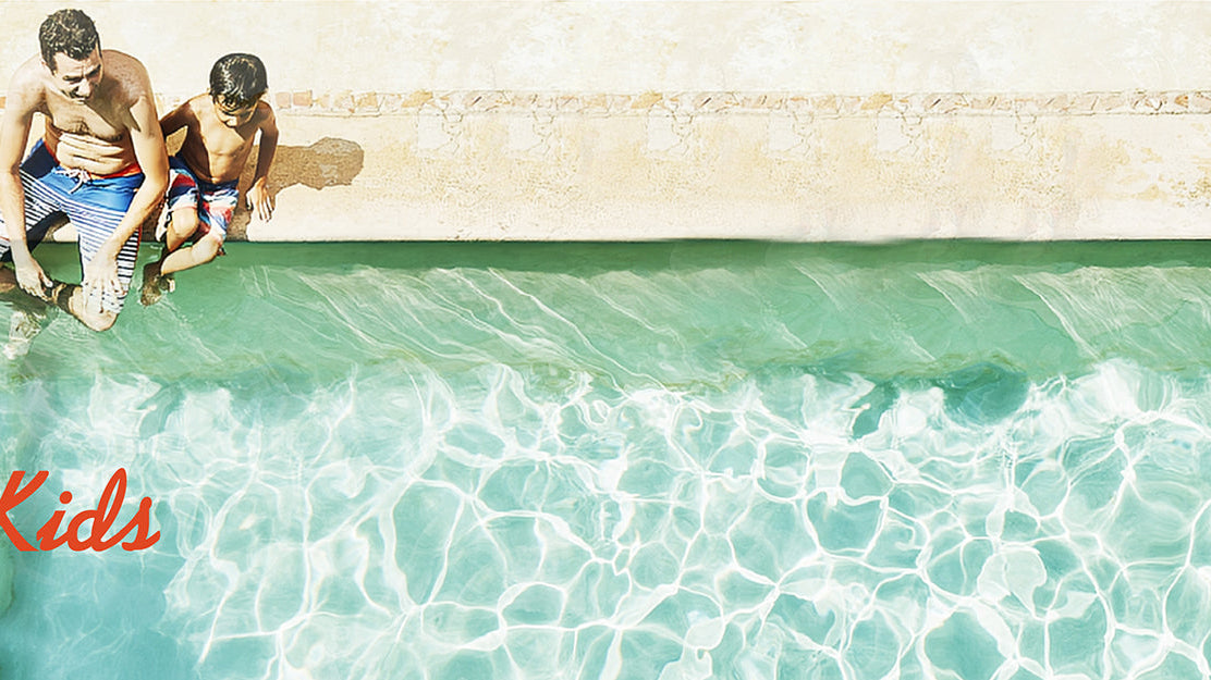 Surfcuz kids board shorts with fun patterns for beach and pool days