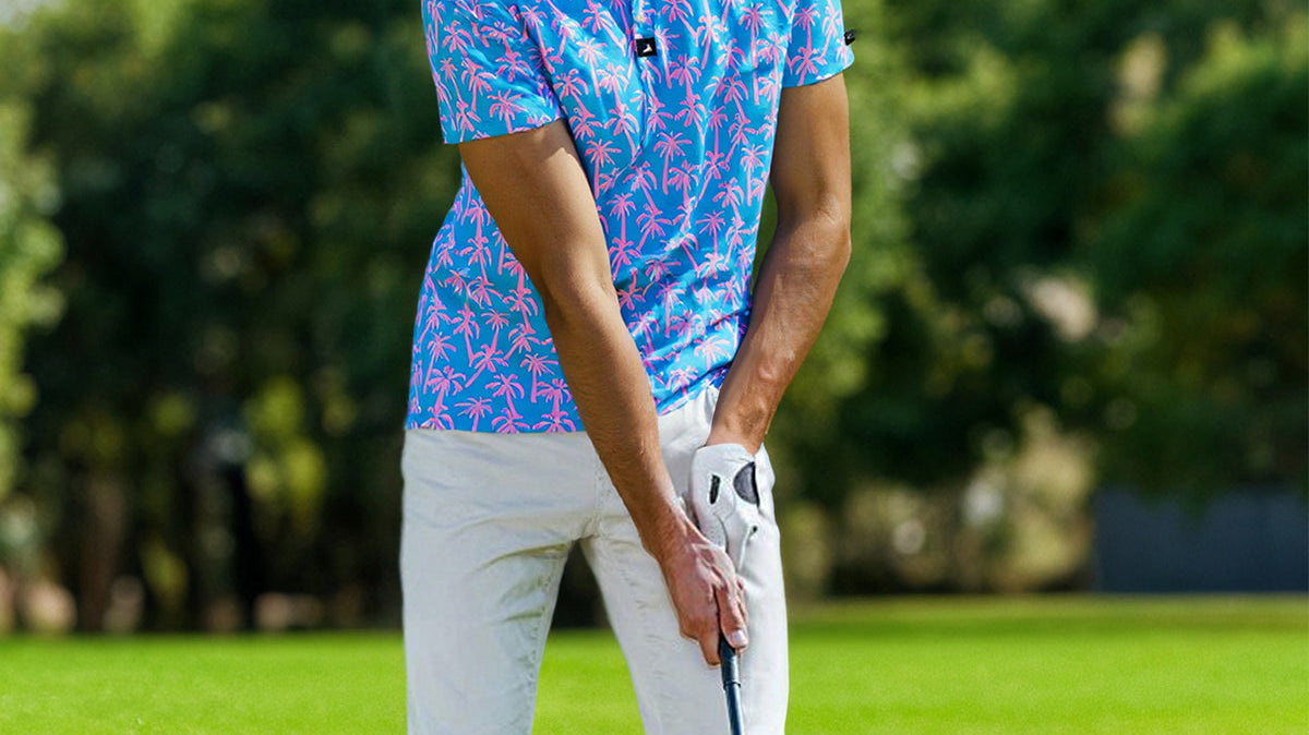 Surfcuz men’s golf polo shirt with moisture-wicking design, ideal for sport and travel