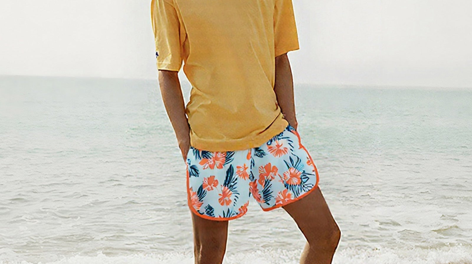 Surfcuz men’s retro piping swim shorts vintage inspired quick dry activewear beach shorts