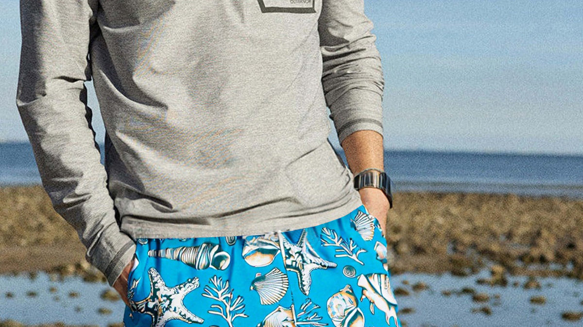 Surfcuz men’s retro 2-in-1 swim shorts multi-purpose quick dry activewear beach gym style