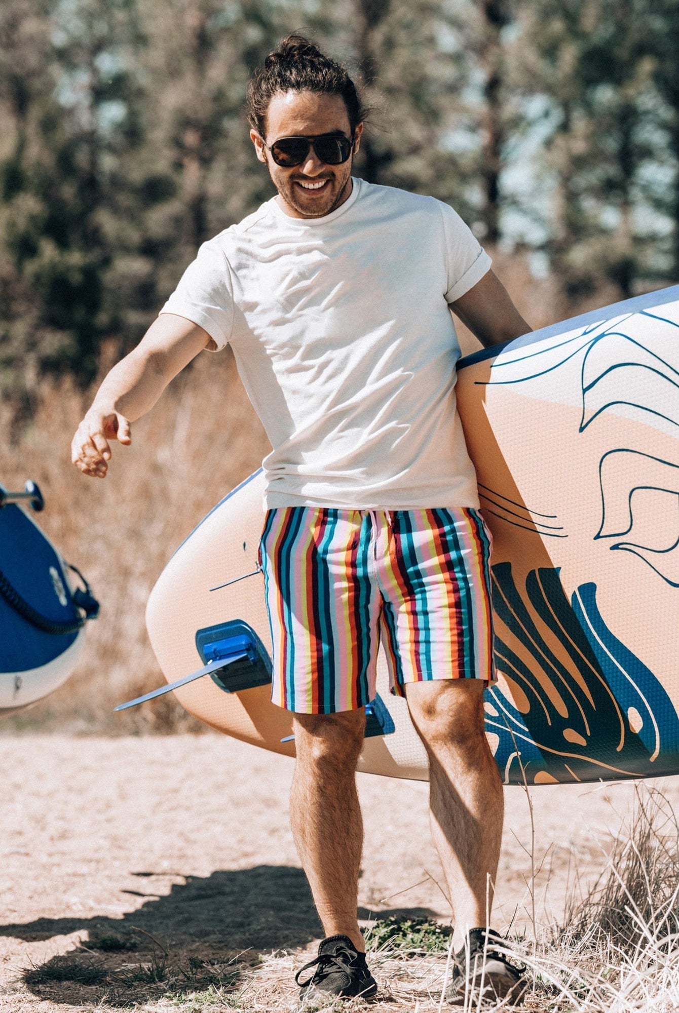 7 inch inseam 2 in 1 men’s swim shorts with built-in liner for swimming and all-day comfort