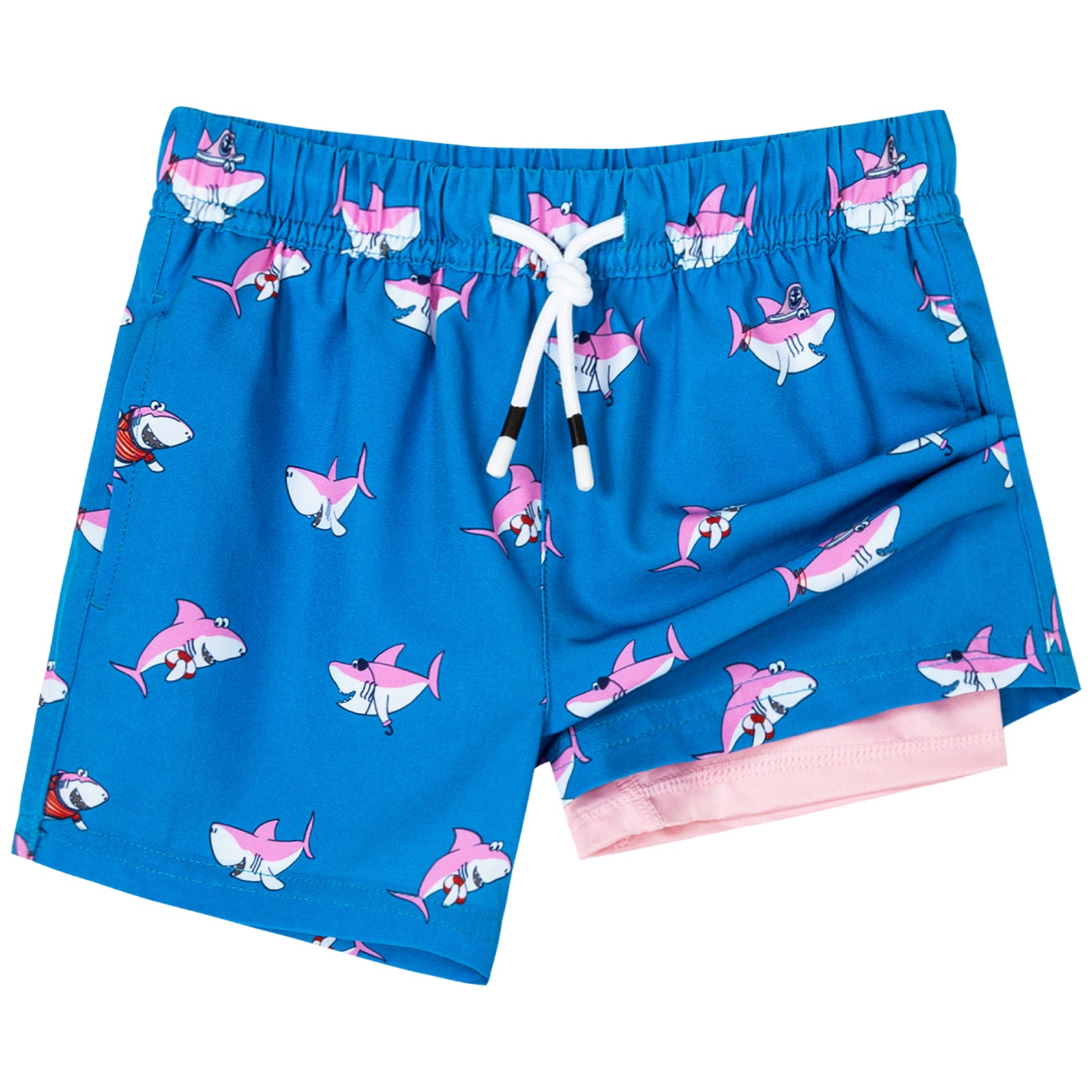 Kid's Quick-Dry 2-in-1 Swim Trunks With Stretch Soft Fabric