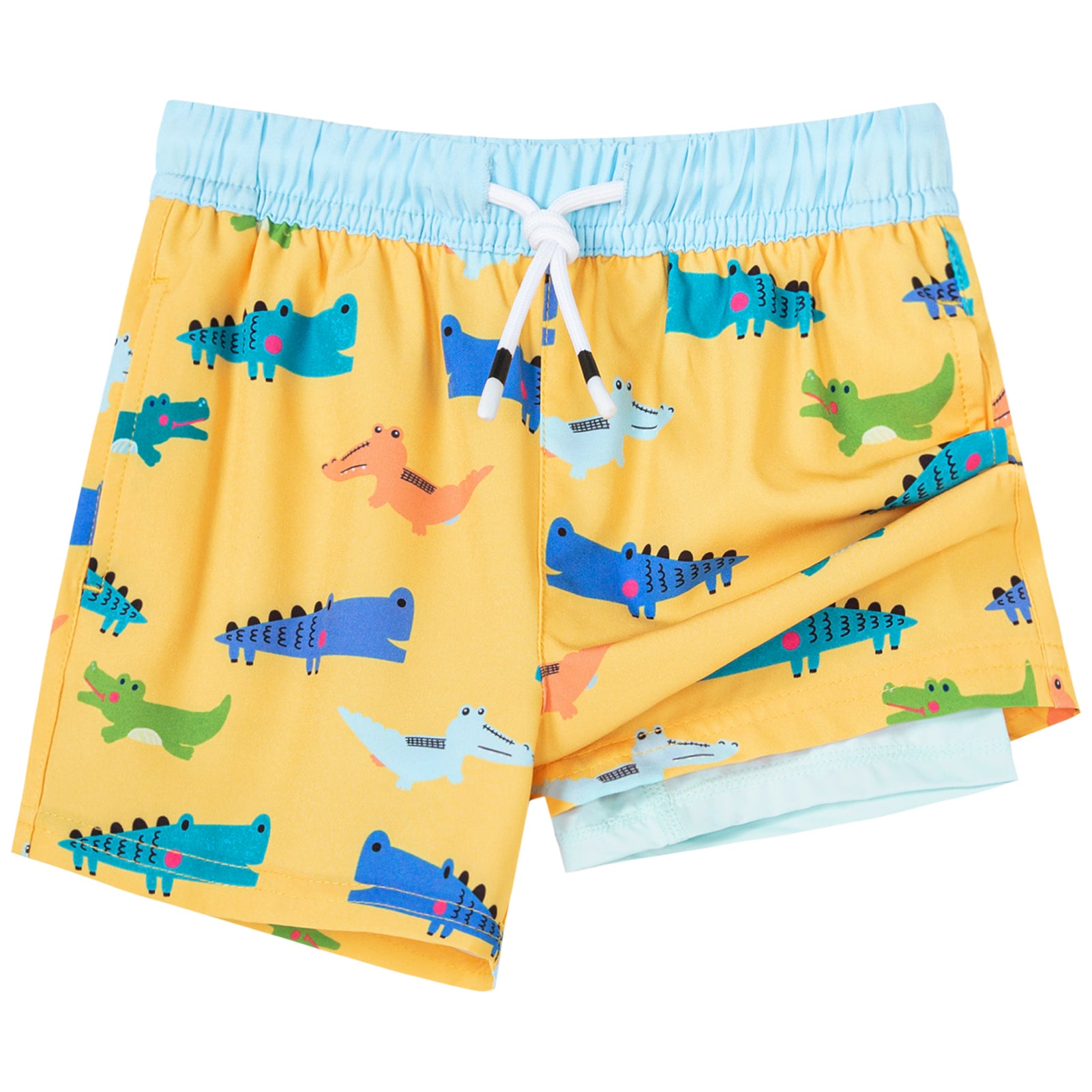 Kid's Quick-Dry 2-in-1 Swim Trunks With Stretch Soft Fabric