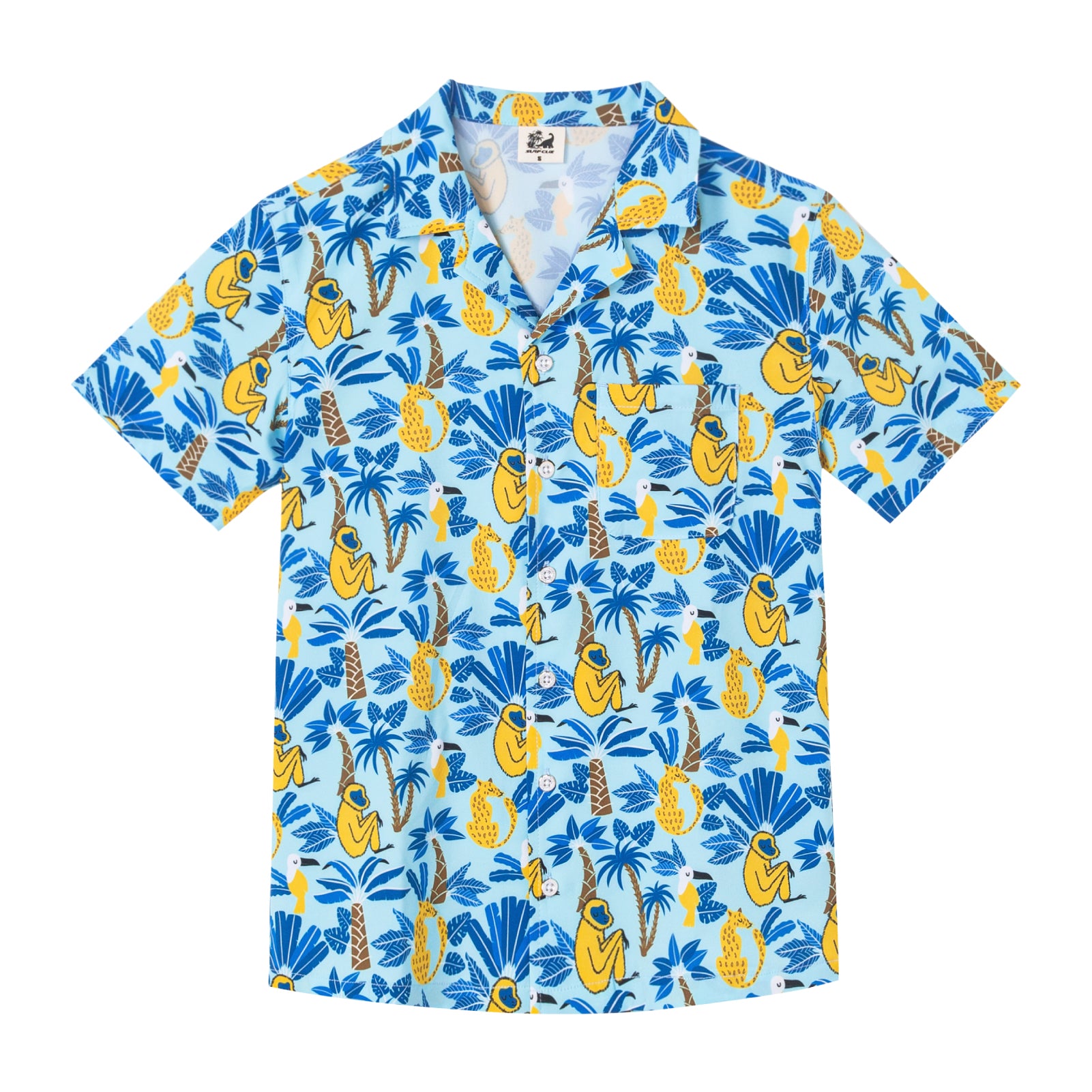 High-quality print boys' beach vacation shirt