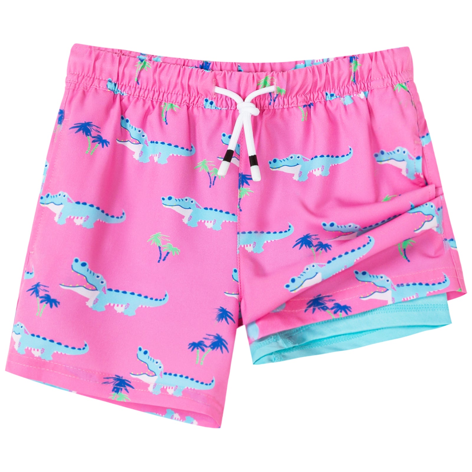 Kid's Quick-Dry 2-in-1 Swim Trunks With Stretch Soft Fabric