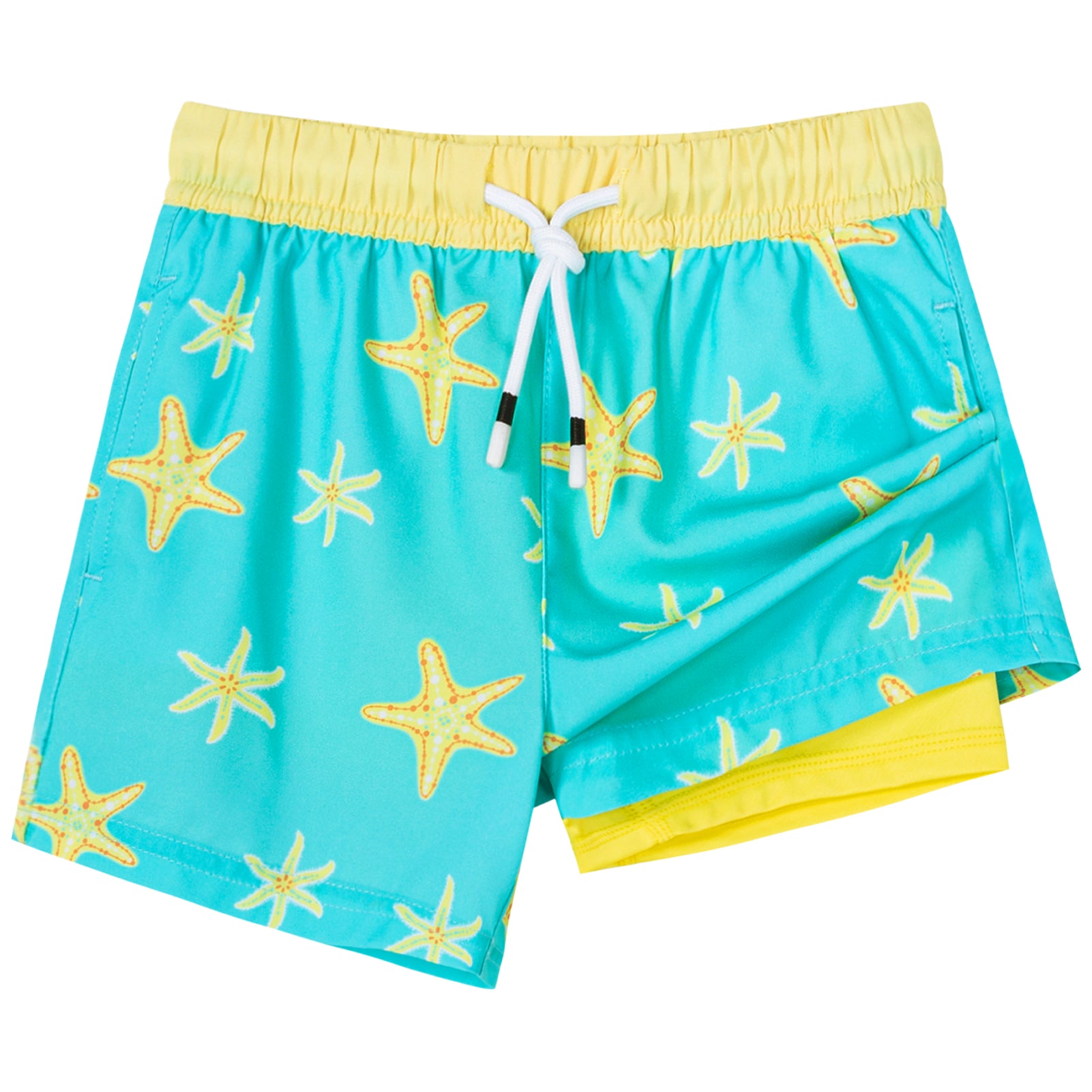 Kid's Quick-Dry 2-in-1 Swim Trunks With Stretch Soft Fabric