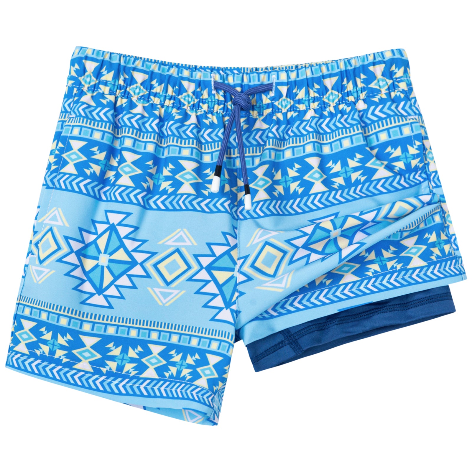 Kid's Quick-Dry 2-in-1 Stretch Swim Trunks With Pockets