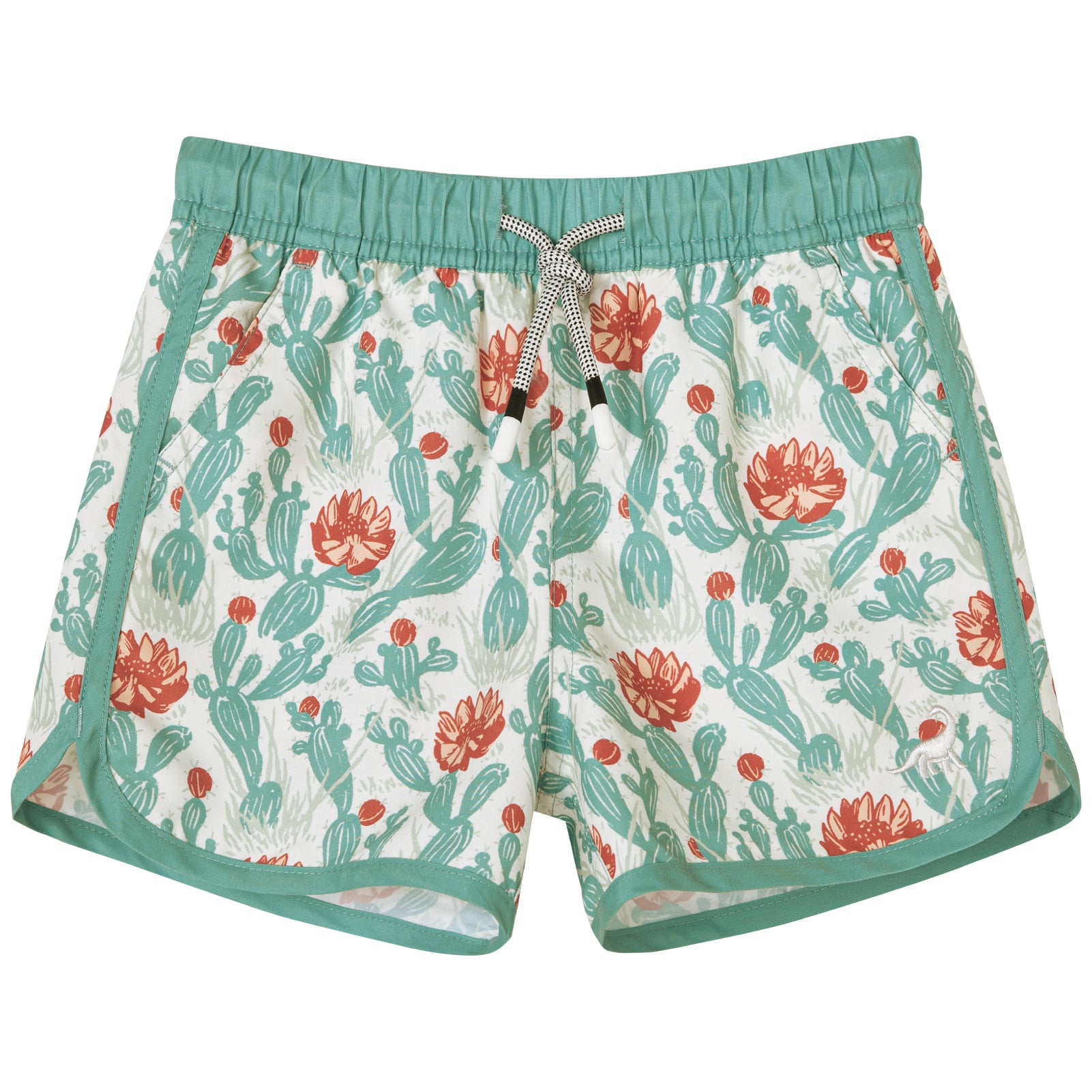 Kids Scollap Hem Swim Trunks With Mesh Lining