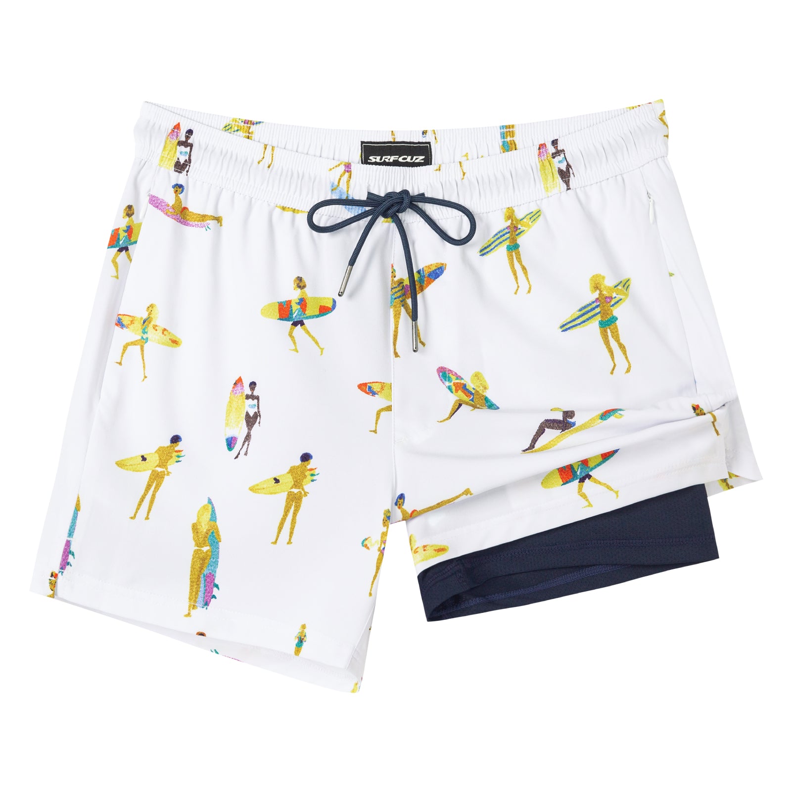 Men's 4.5 Inch Quick-Dry Stretch Lining Swim Trunks