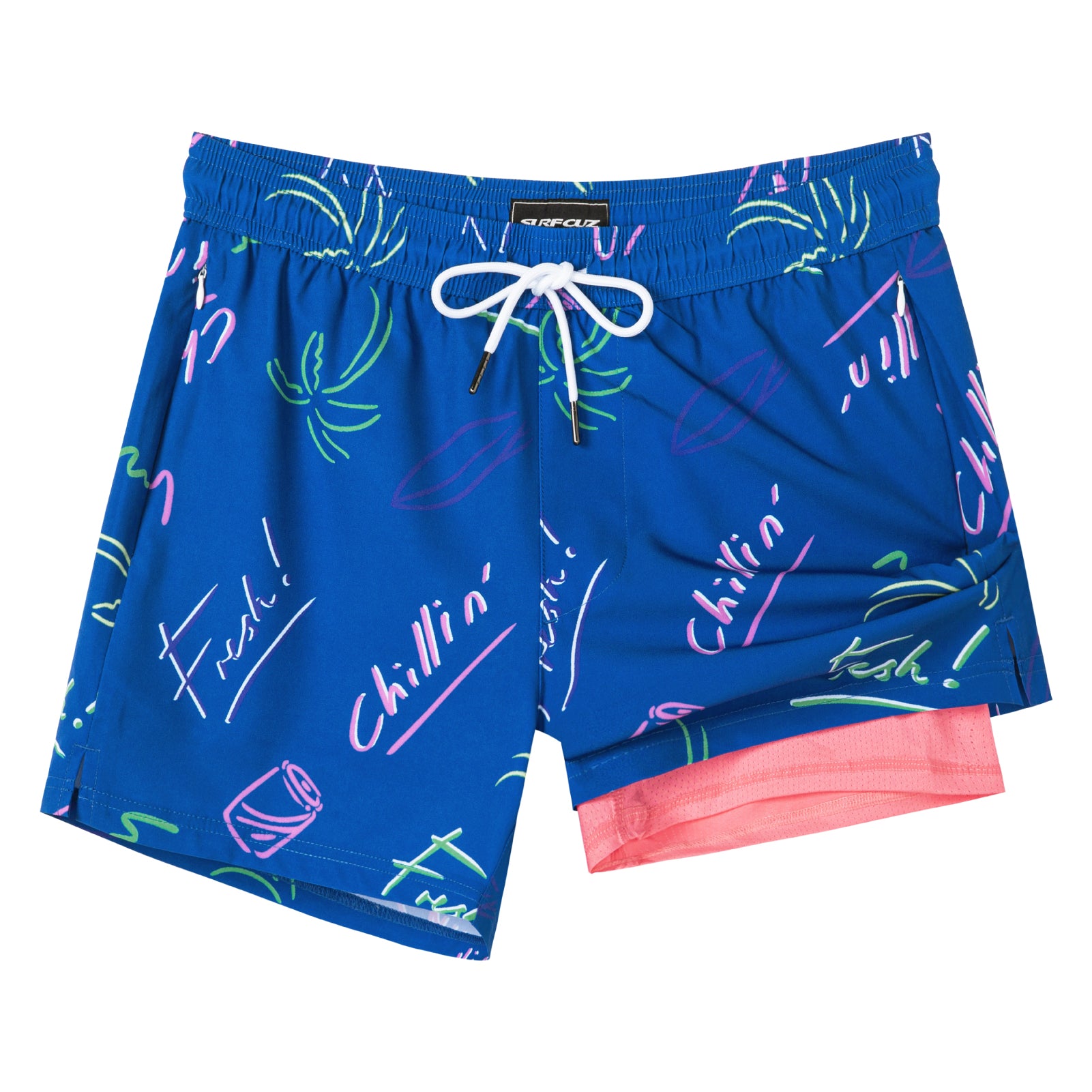 Men's 4.5 Inch Quick-Dry Stretch Lining Swim Trunks