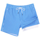5.5 inch inseam swim shorts with side pockets in blue