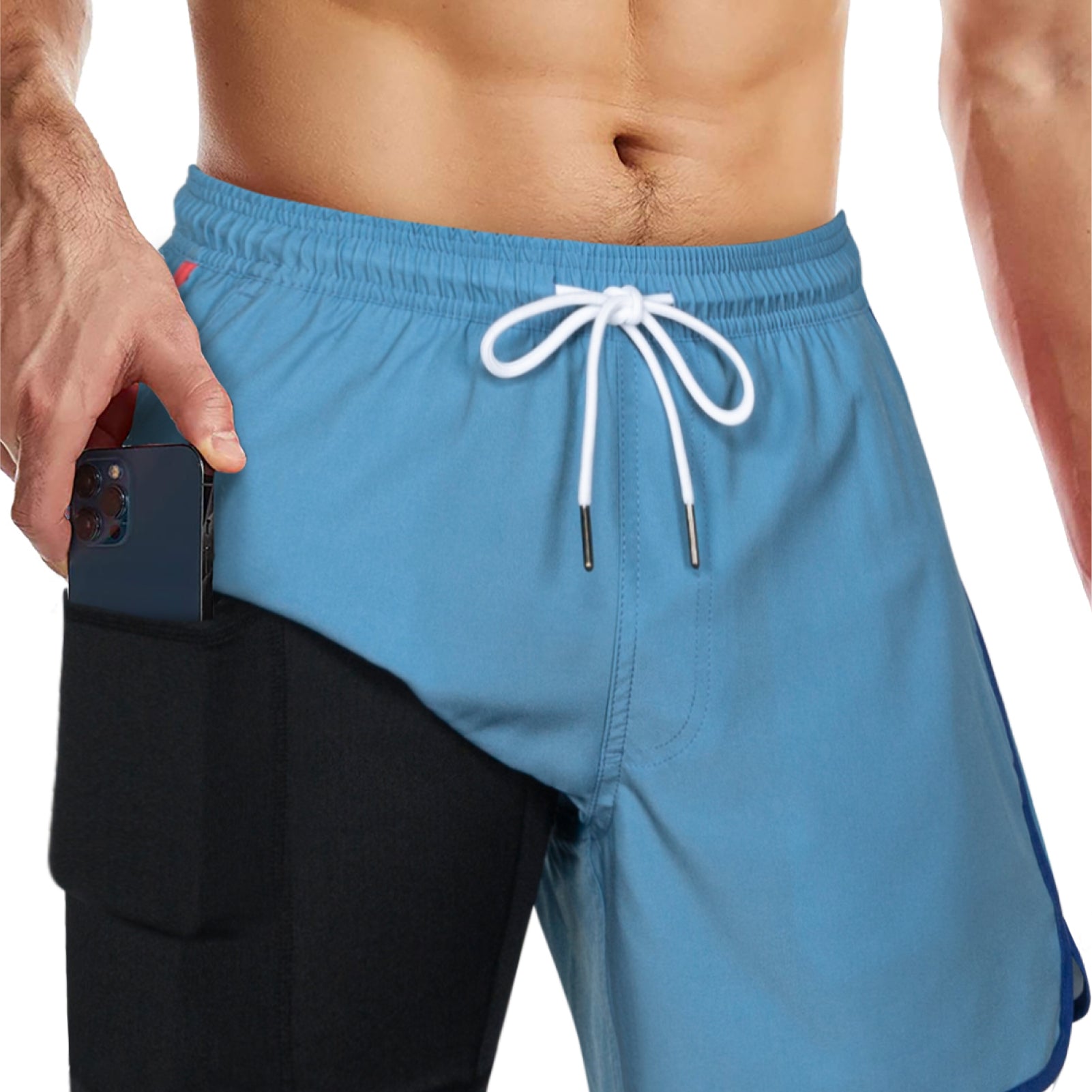 Men's 5 Inch Vintage Board Shorts With Stretch Lining