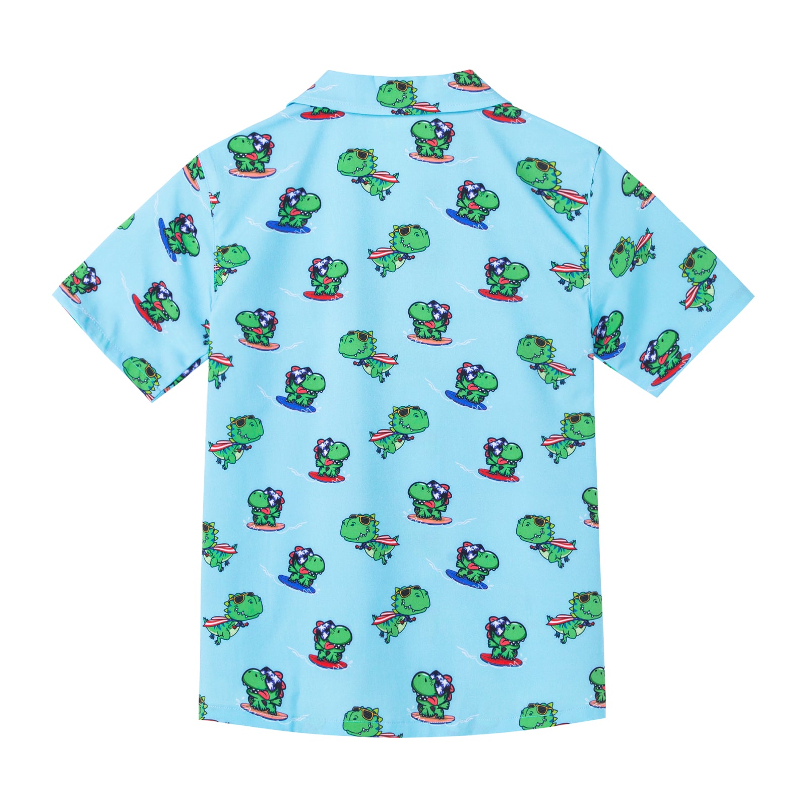 Kid's Hawaiian shirt with green print