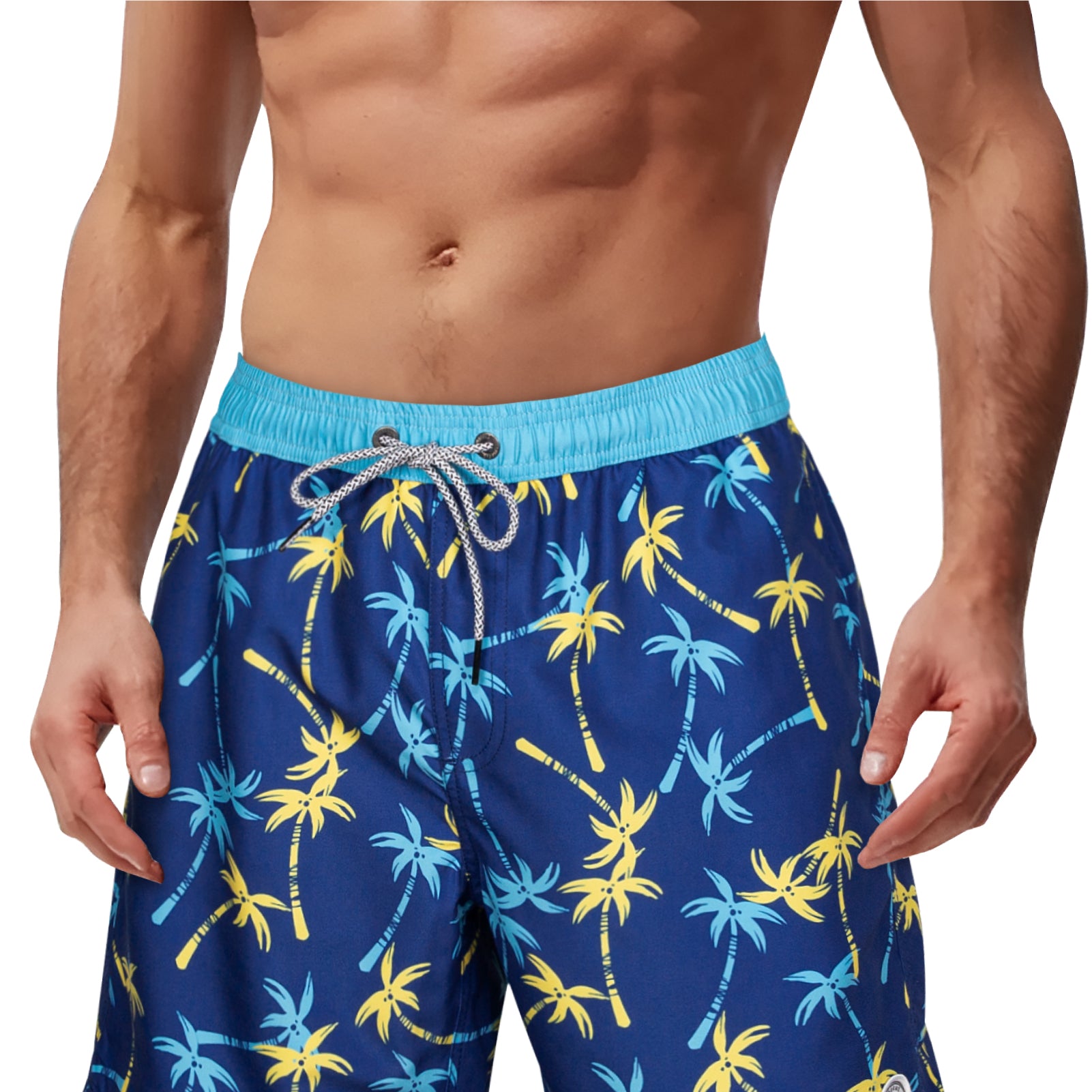 Surfcuz Men's 7" Quick-Dry Swim Trunks with Pockets and Mesh Lining