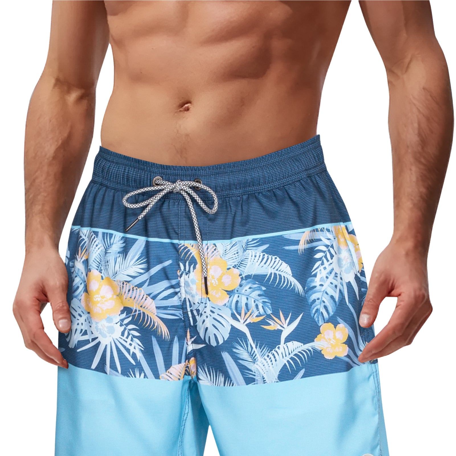 Men's 7 Inch Quick-Dry Casual Swim Shorts With Pockets