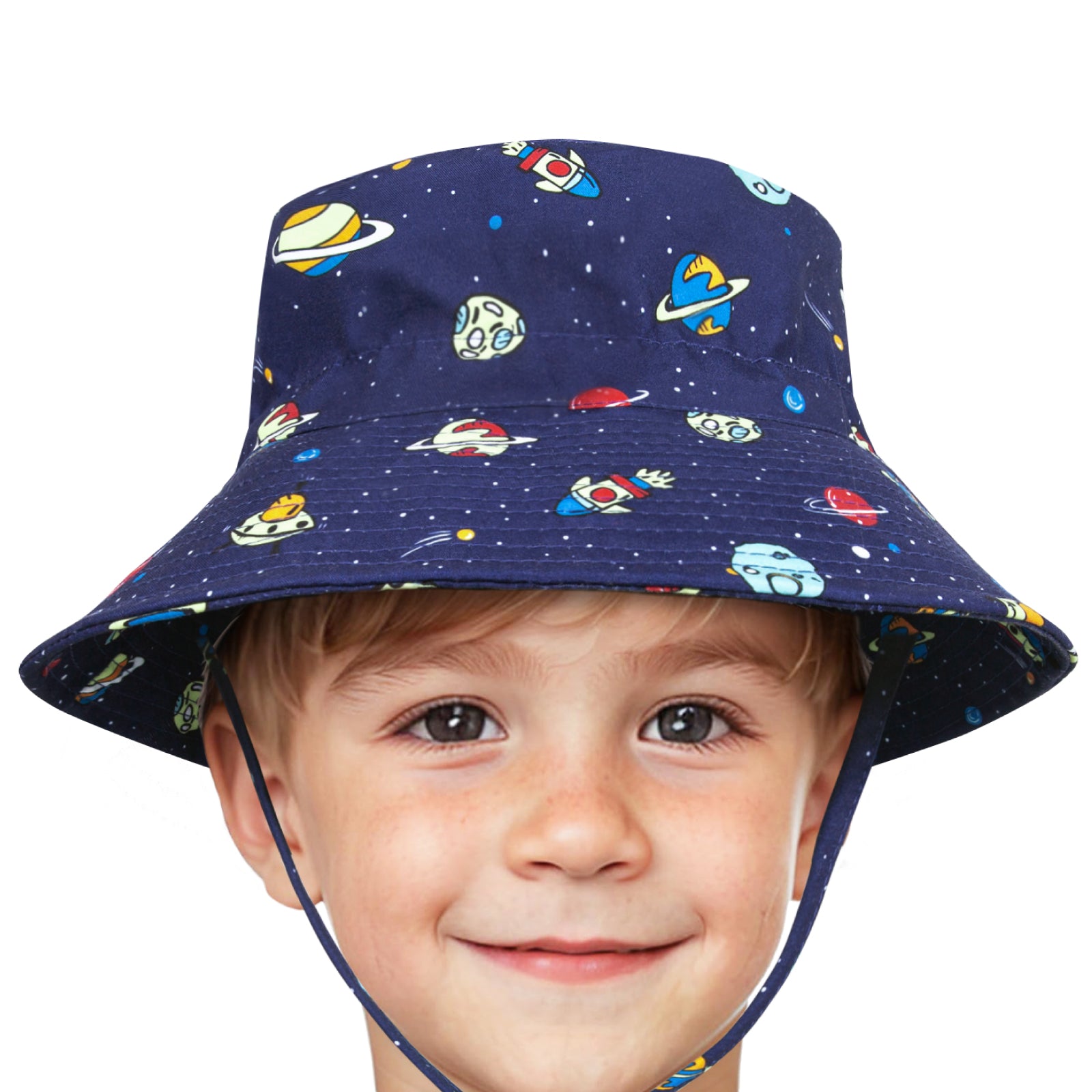 Kid's Beach Sun Hat With Windproof Rope