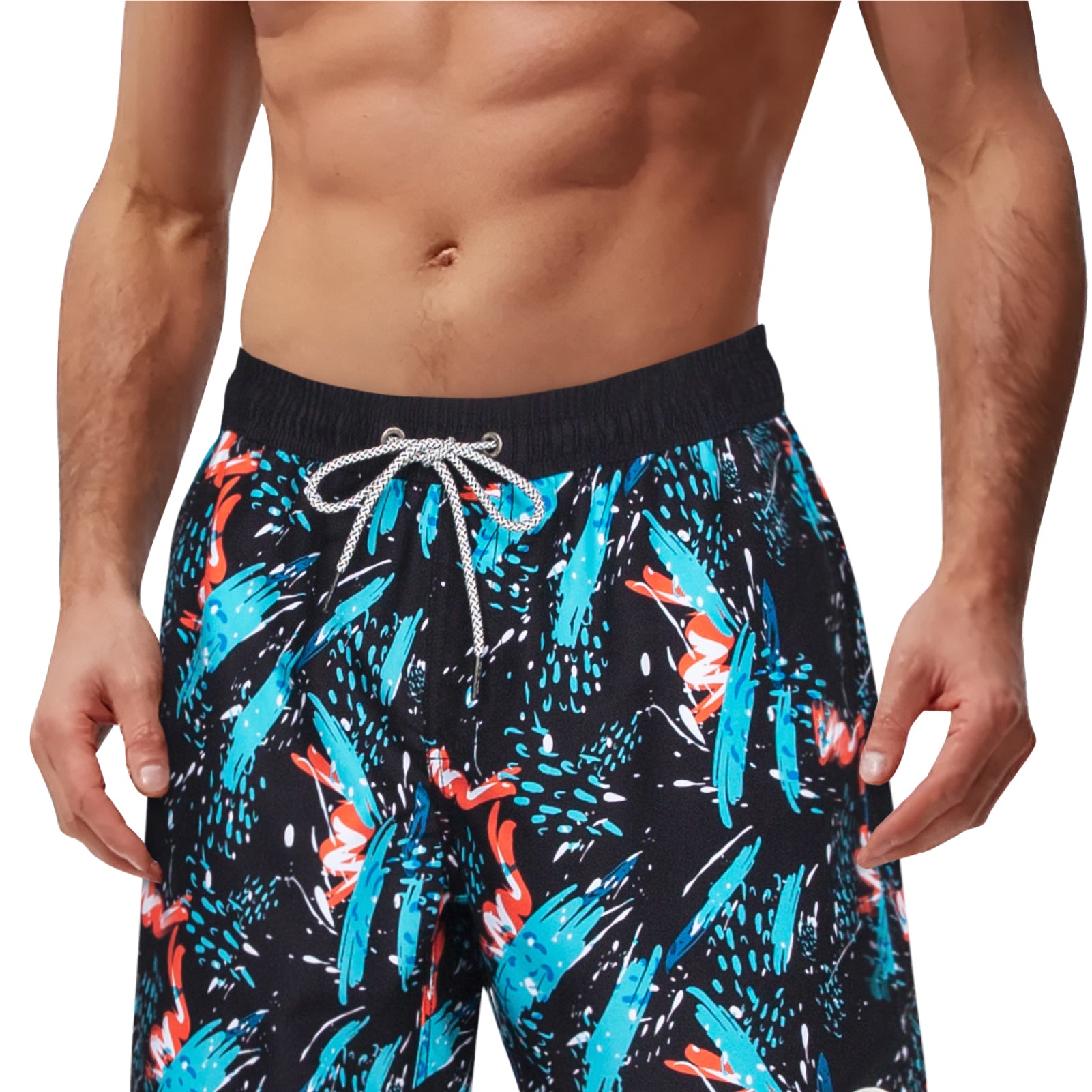 Surfcuz Men's 7" Quick-Dry Swim Trunks with Pockets and Mesh Lining
