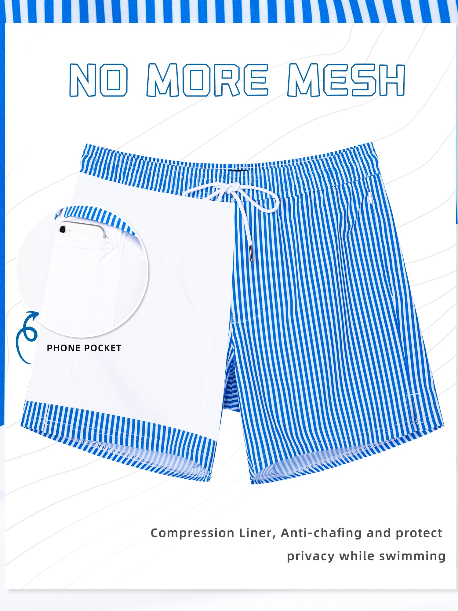 Fast-dry 5.5 inch inseam board shorts for summer vacations