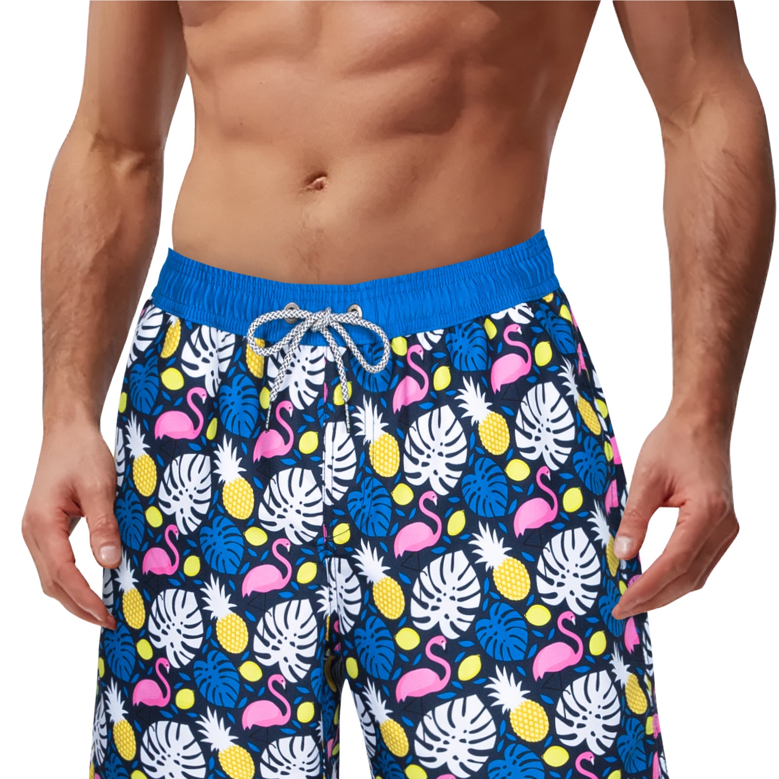 Surfcuz Men's 7" Quick-Dry Swim Trunks with Pockets and Mesh Lining