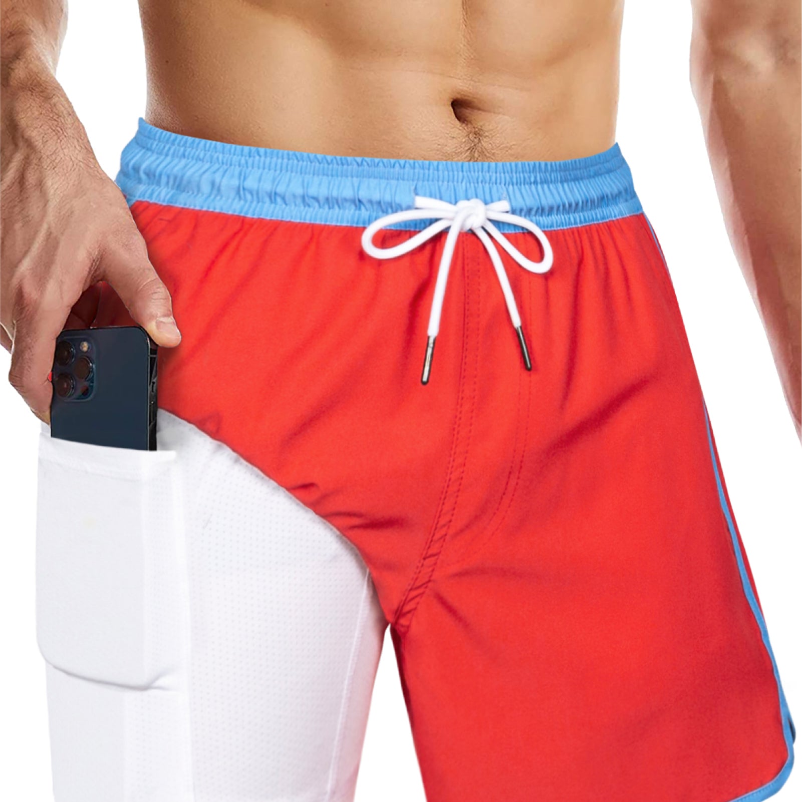 Men's 5 Inch Vintage Board Shorts With Stretch Lining