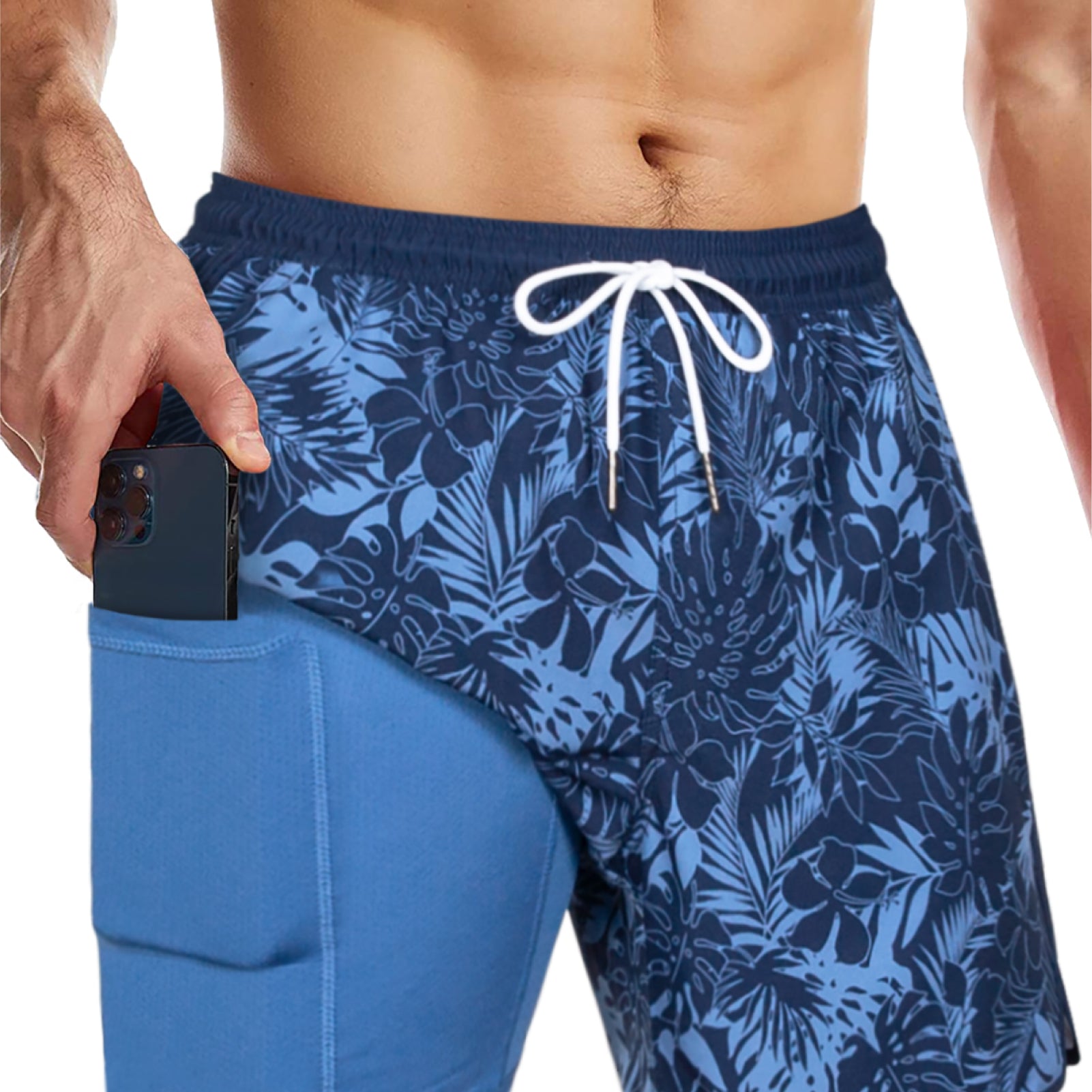 Men's 5 Inch Vintage Quick-Dry Board Shorts