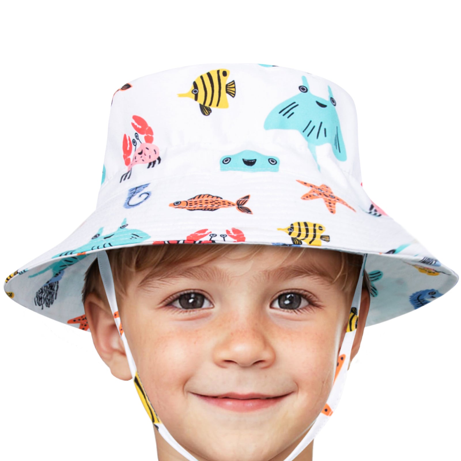 Kid's Beach Sun Hat With Windproof Rope