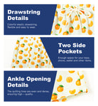 Surfcuz men’s 5 inch yellow board shorts quick dry