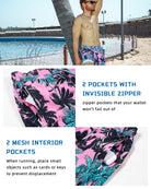 Fast-dry 5.5 inch inseam men's swim shorts with elastic waist