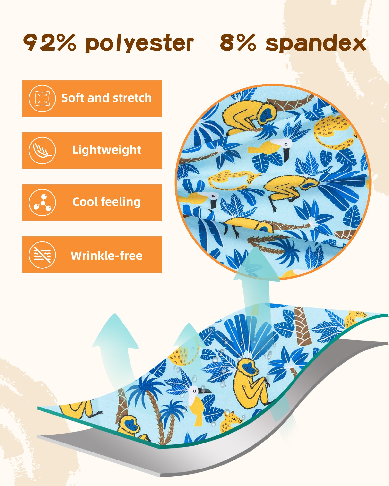 comfortable fit kids' tropical shirt