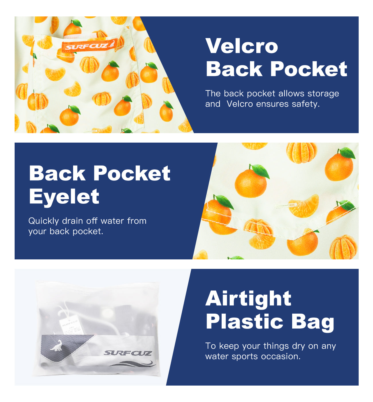 Surfcuz quick dry 5 inch bathing suit men