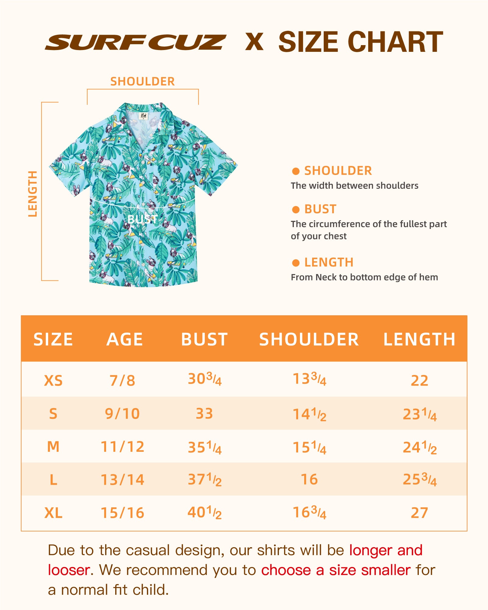 Surfcuz Hawaiian style shirt for boys