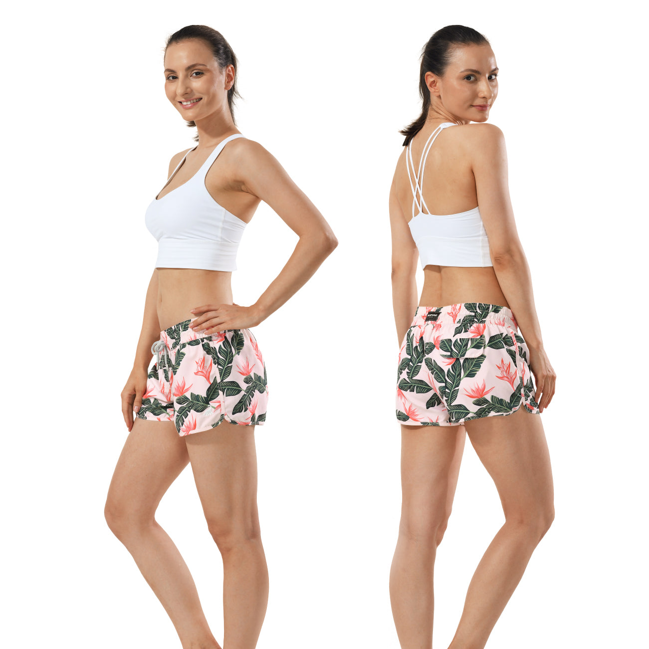 Quick-dry lightweight 2.5 inch inseam women's board shorts, ideal for surfing and beach running