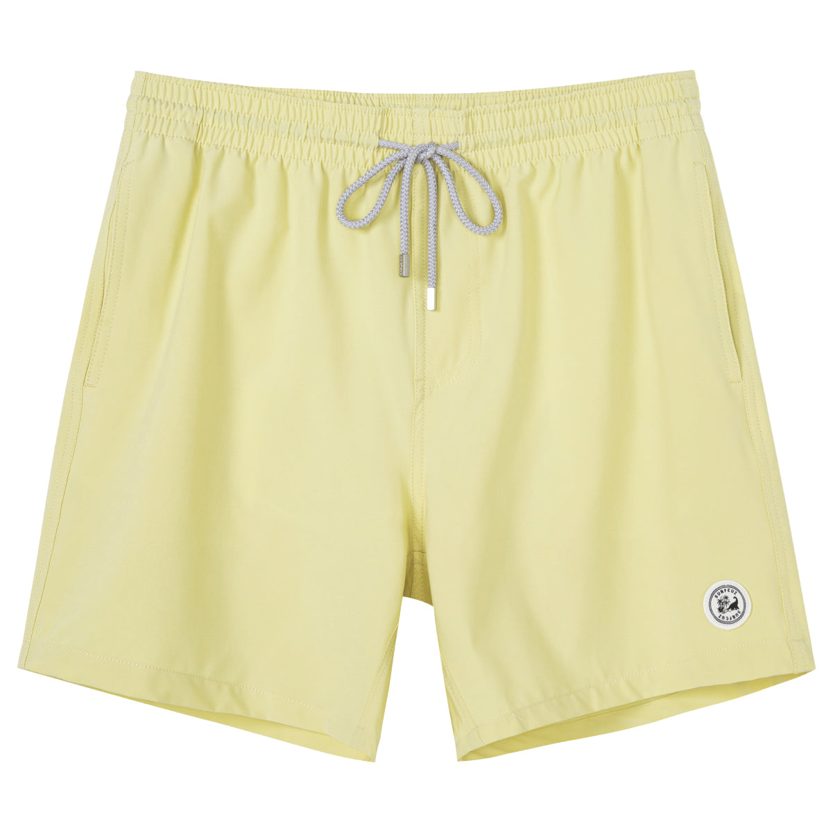 Men's Solid Color Stretch Swim Trunk With Mesh Liner