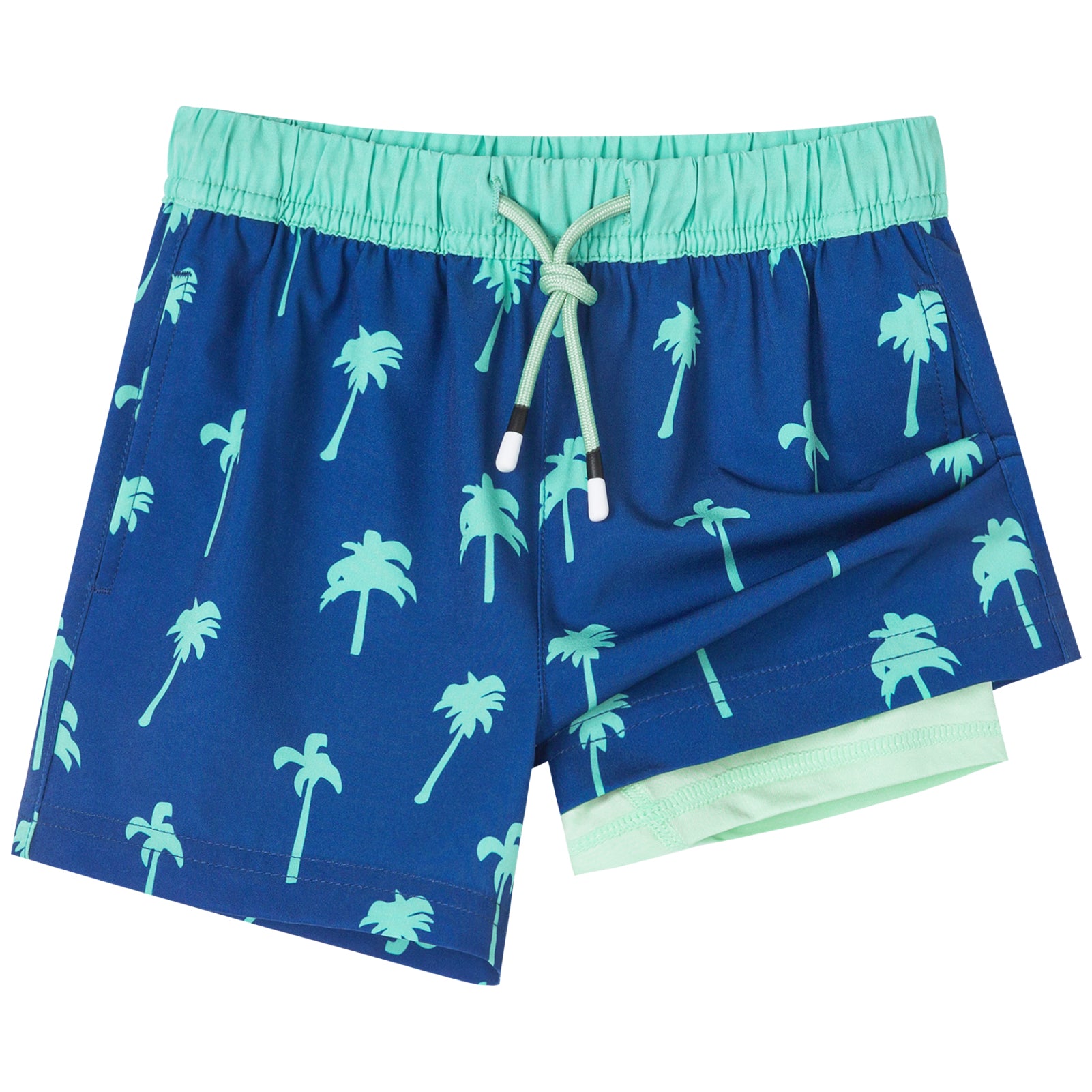 Kid's Quick-Dry 2-in-1 Stretch Swim Trunks With Pockets