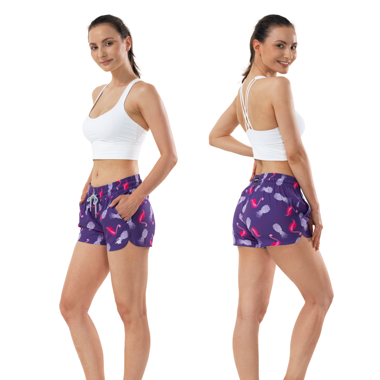 Womenโs quick dry surf shorts for swimming