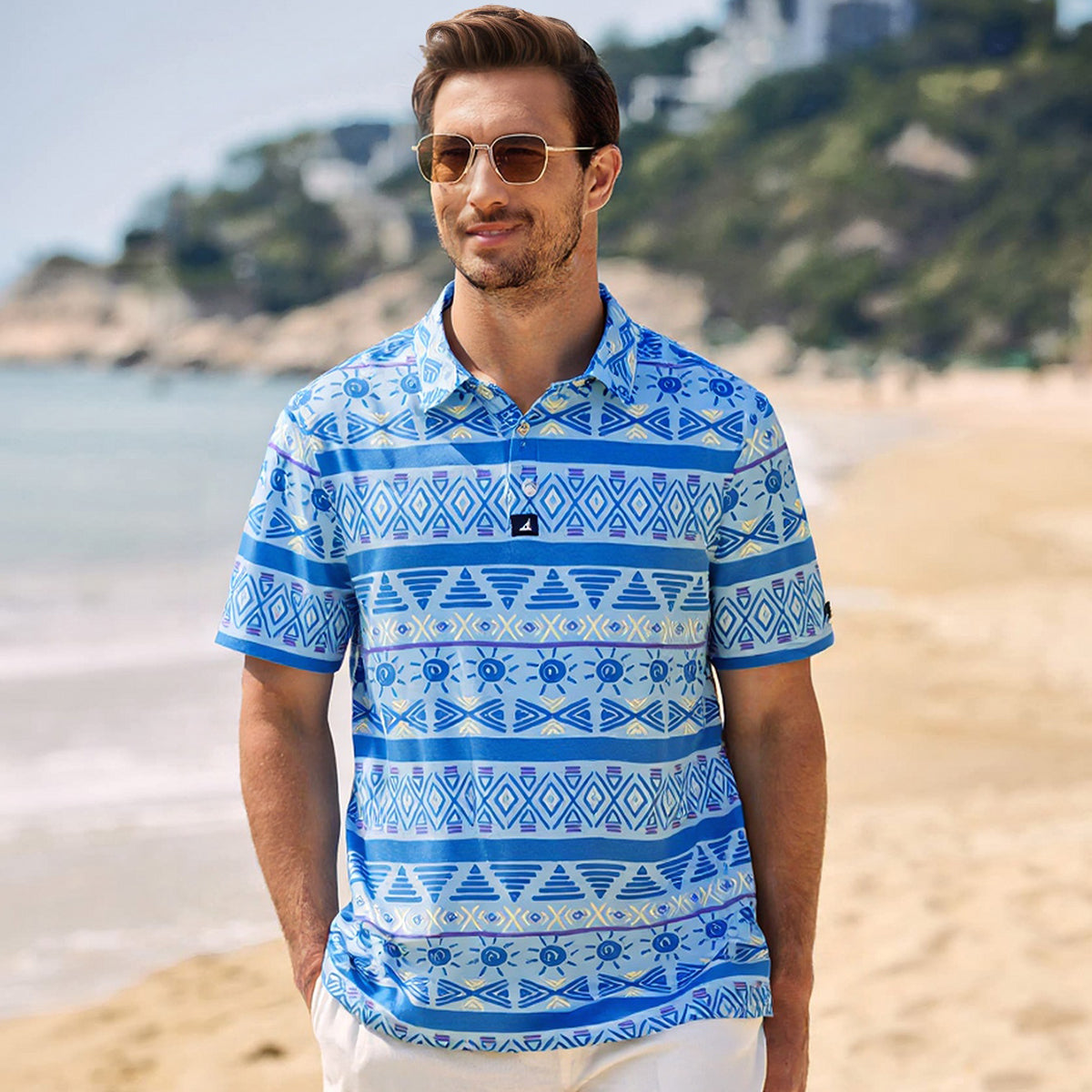 Men's Quick-Dry Stretch Golf Polo Shirts