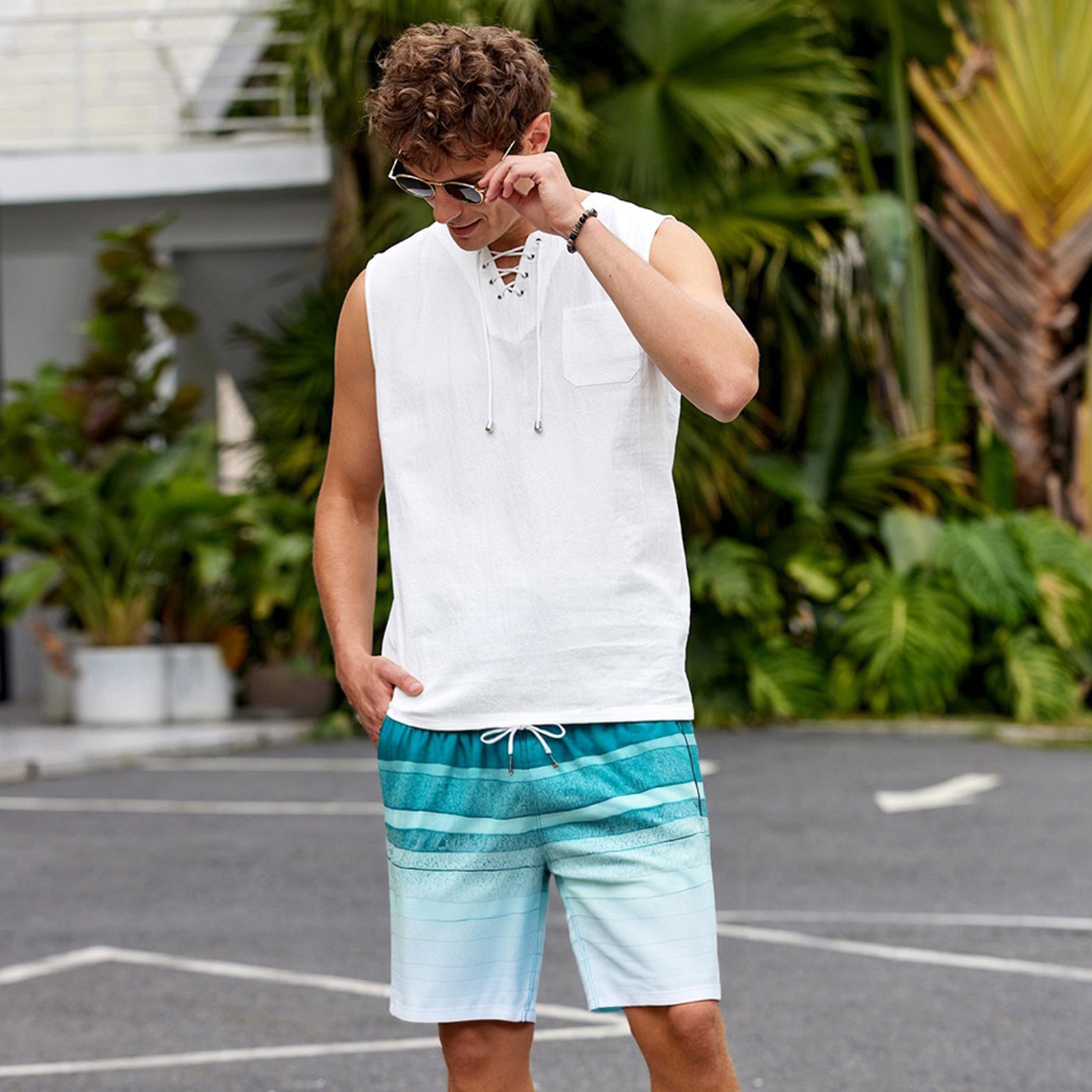 Surfcuz Men's 9" 2-in-1 Swim Trunks – Stretch Lining, Quick Dry