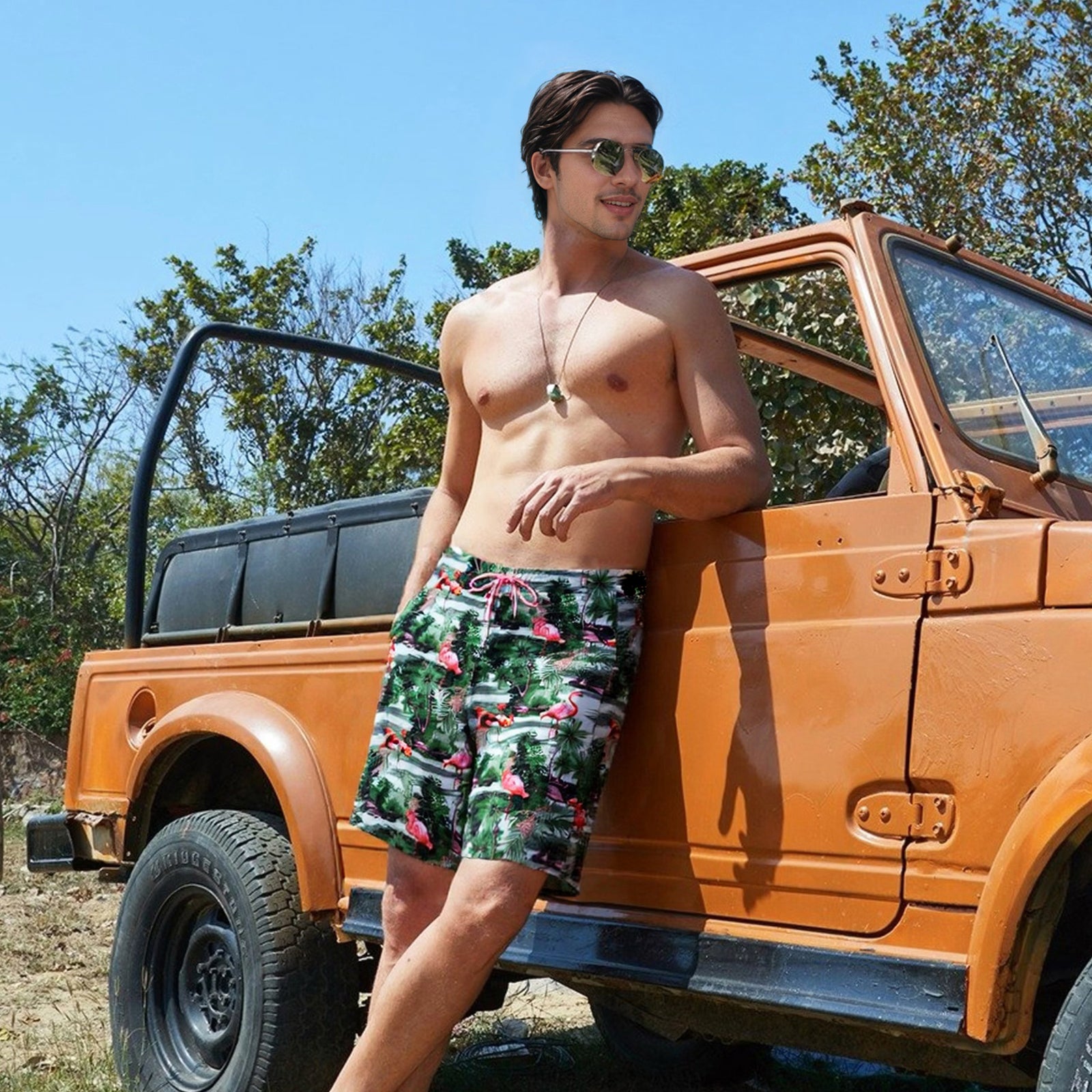 Surfcuz Men’s 9-Inch 2-in-1 Swim Trunks – For Performance in and Out of Water