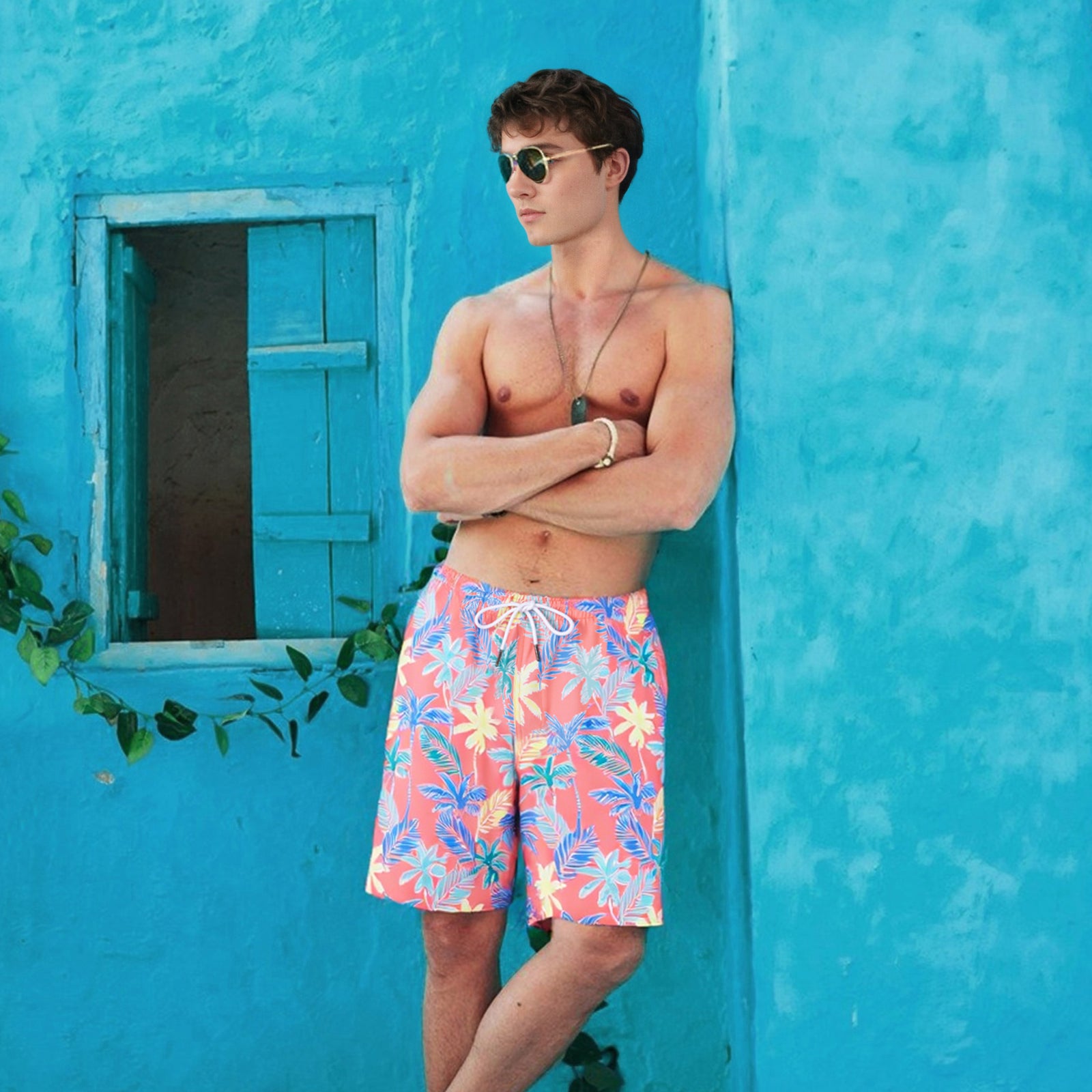 Surfcuz Men’s 9-Inch 2-in-1 Swim Trunks – For Performance in and Out of Water