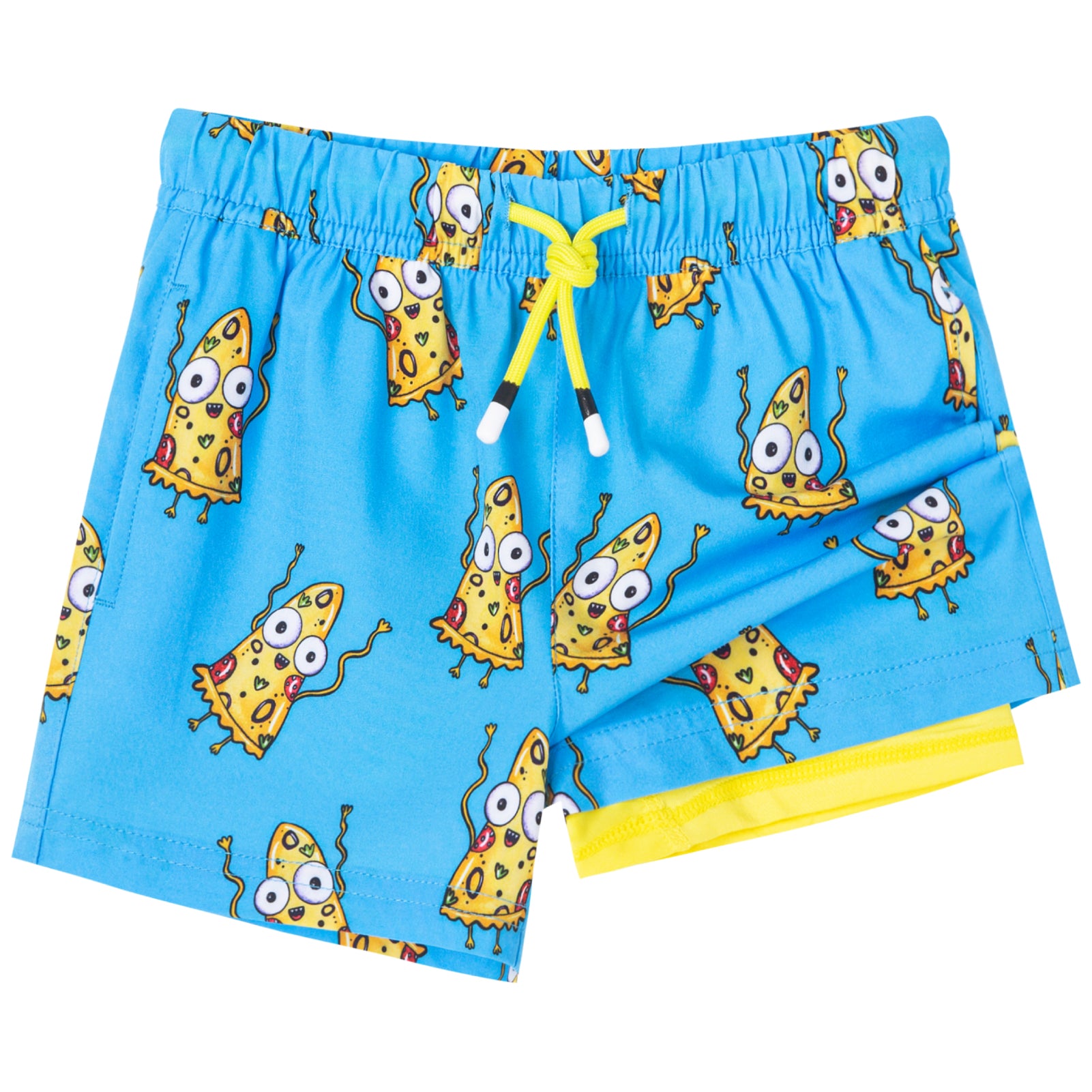 Kid's Quick-Dry 2-in-1 Stretch Swim Trunks With Pockets