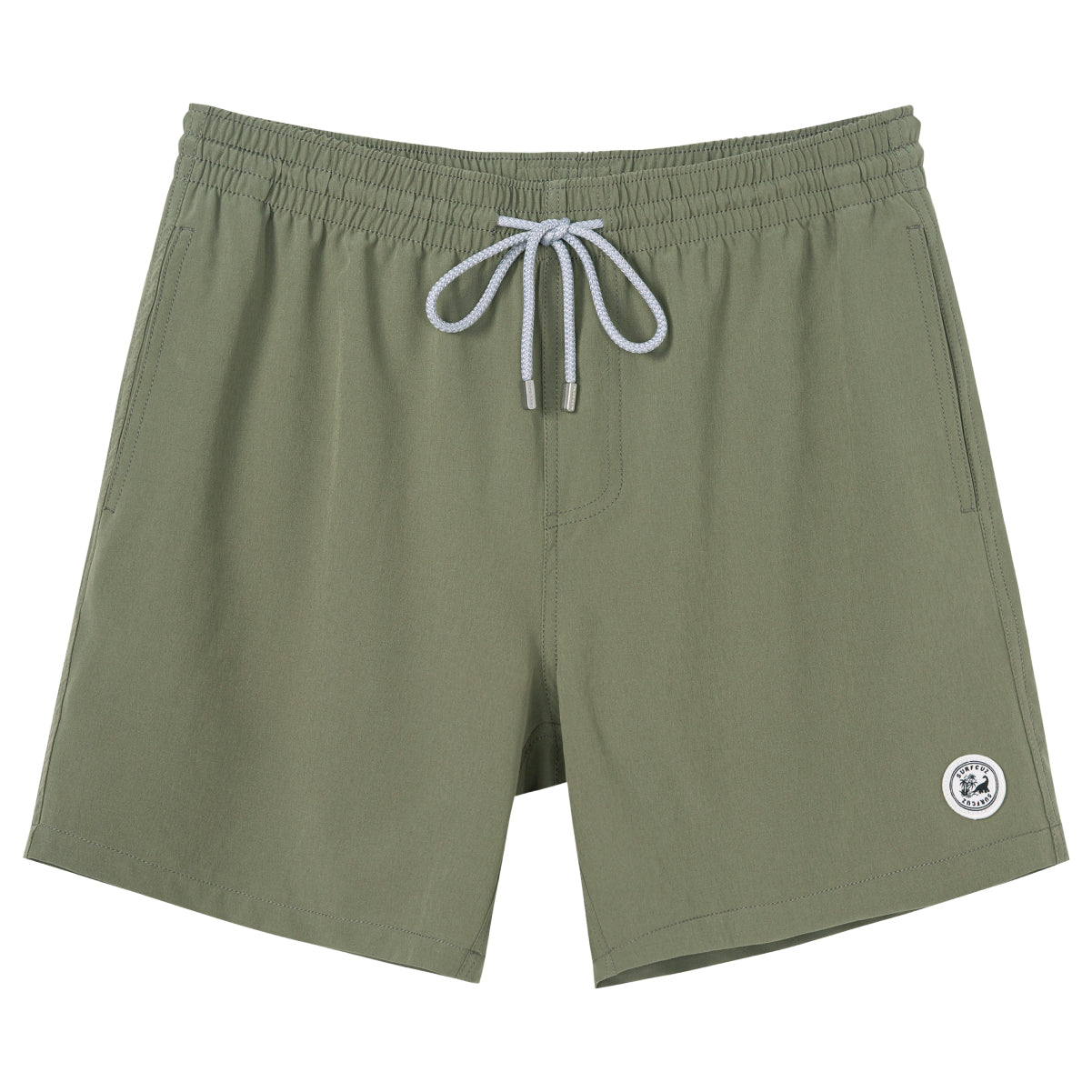 Men's Solid Color Stretch Swim Trunk With Mesh Liner