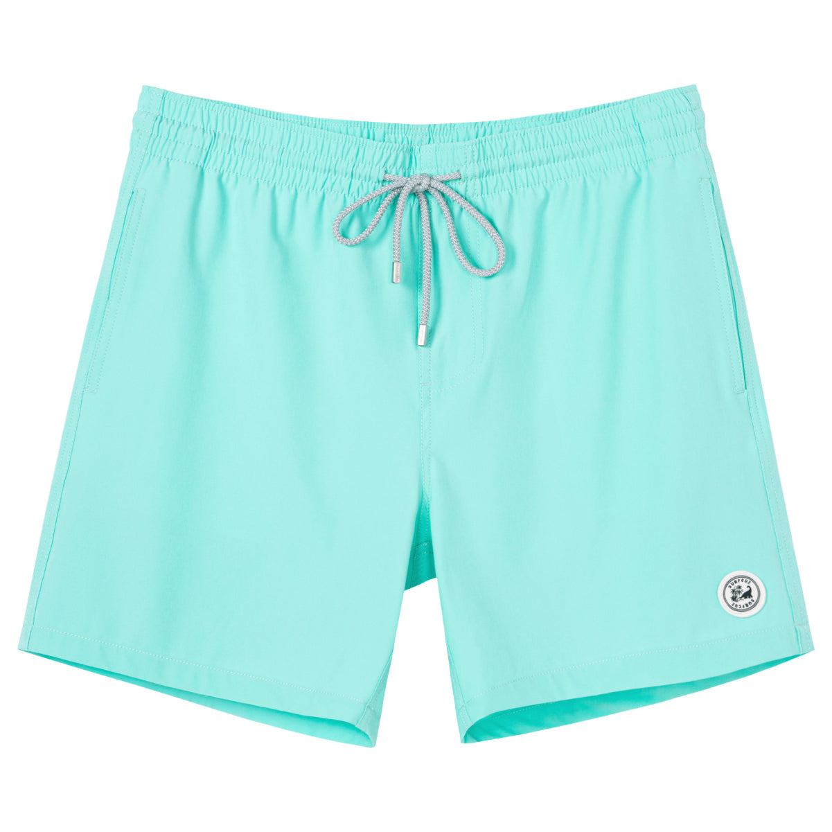 Men's Solid Color Stretch Swim Trunk With Mesh Liner