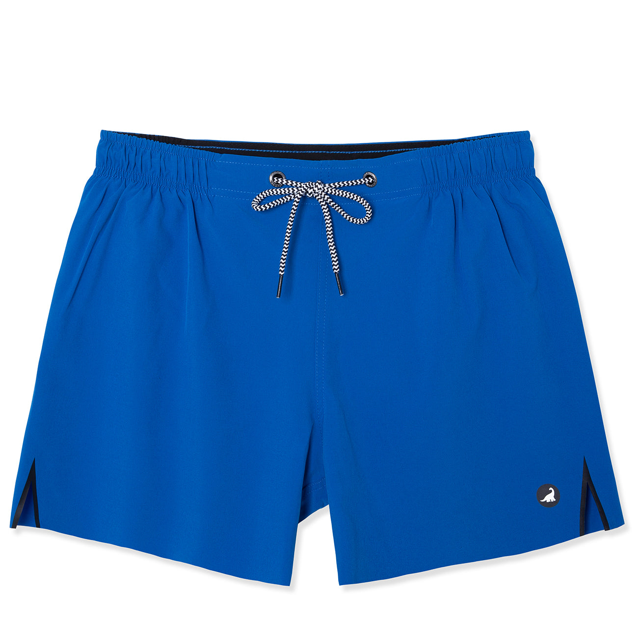 Men's Solid Color Swim Trunk With Mesh Liner & Pockets