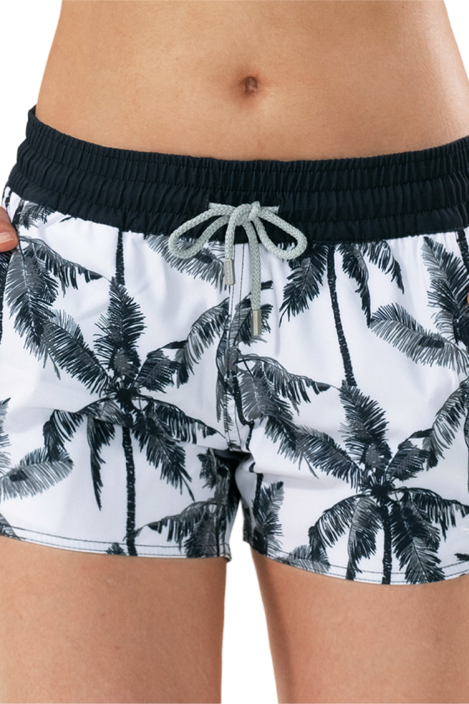 high waisted swim shorts women