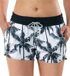 high waisted swim shorts women