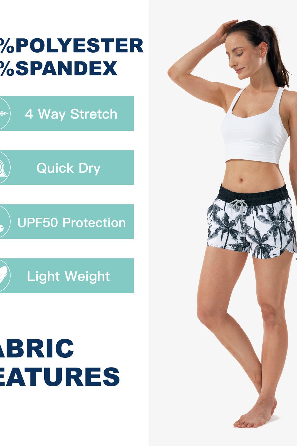 lined swim shorts for women