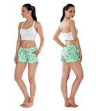 Short length 3.5 inch inseam swim shorts women