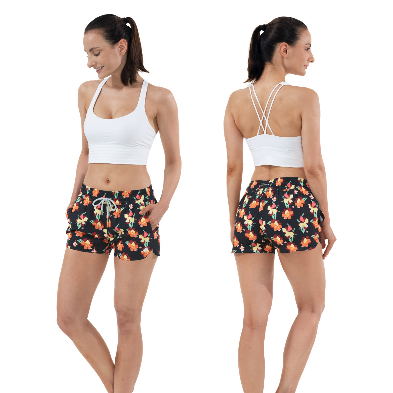 Womenโs 3.5 inch inseam quick dry beach shorts