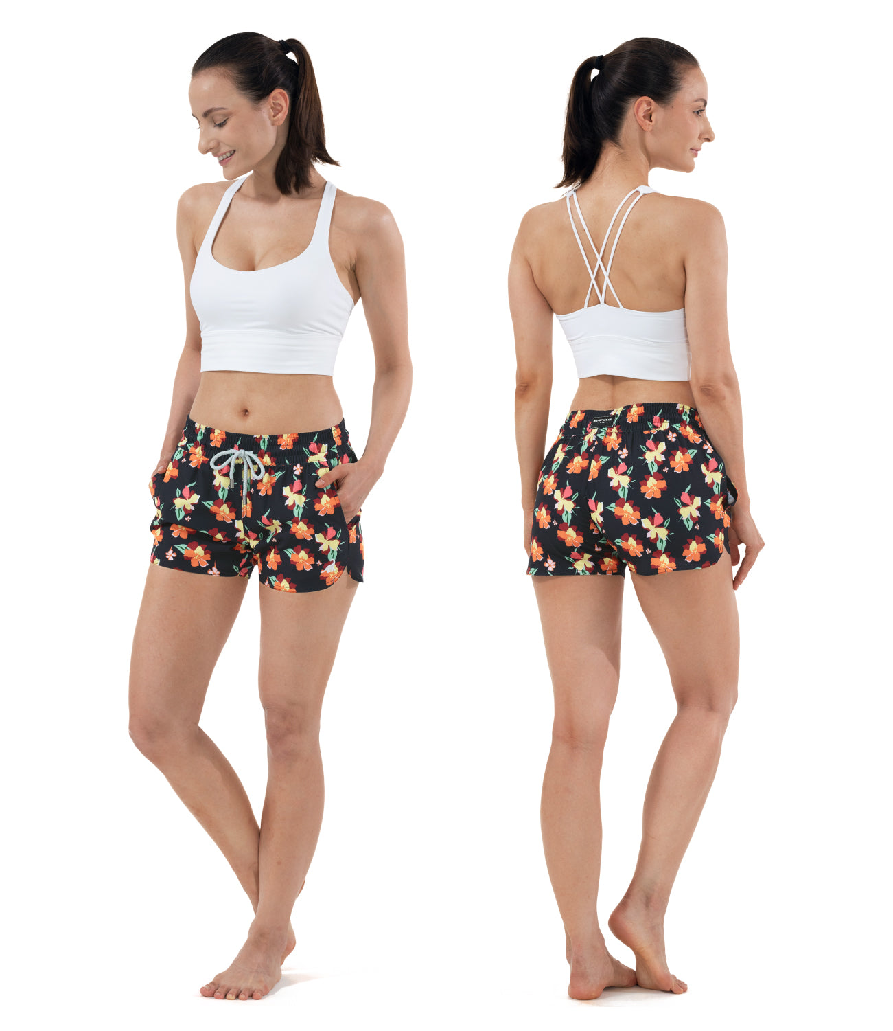 Womenโs 3.5 inch inseam quick dry beach shorts