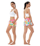 Activewear womenβs quick dry elastic shorts